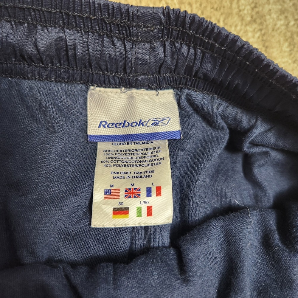 Reebok Track Pants Men M Jersey Lined Baggy Y2K Athleisure Sweatpants Academia - Picture 6 of 7